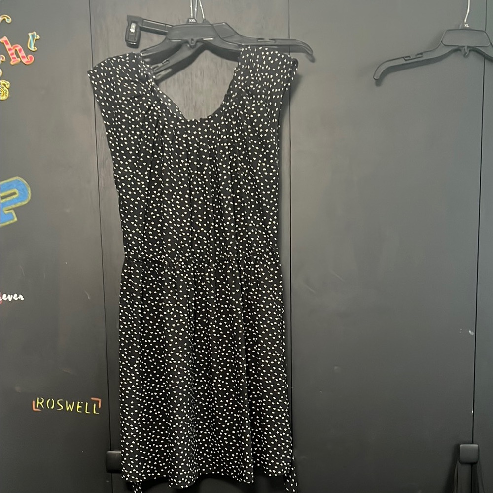 Lauren Conrad Elegant Black and White Polka Dot Dress